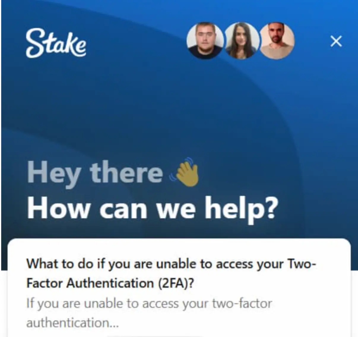 Servicio de atención al cliente del casino online Stake